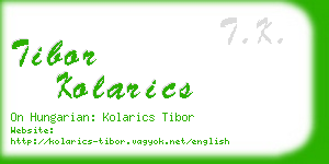 tibor kolarics business card